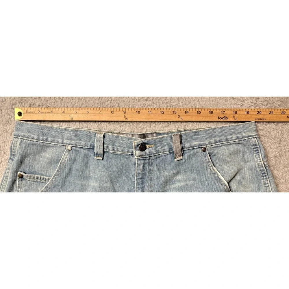 VTG Y2K Jordan Two3 Mens 40 Baggy Denim Jorts Light Wash Hip Hop Streetwear